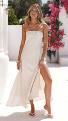 Ramona Strapless Maxi Dress - Oatmeal