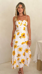 Samantha Maxi Dress - Sunflower Print