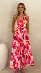 Jaci Midi Dress - Rosalie Print