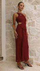 Kourt Maxi Dress - Cherry