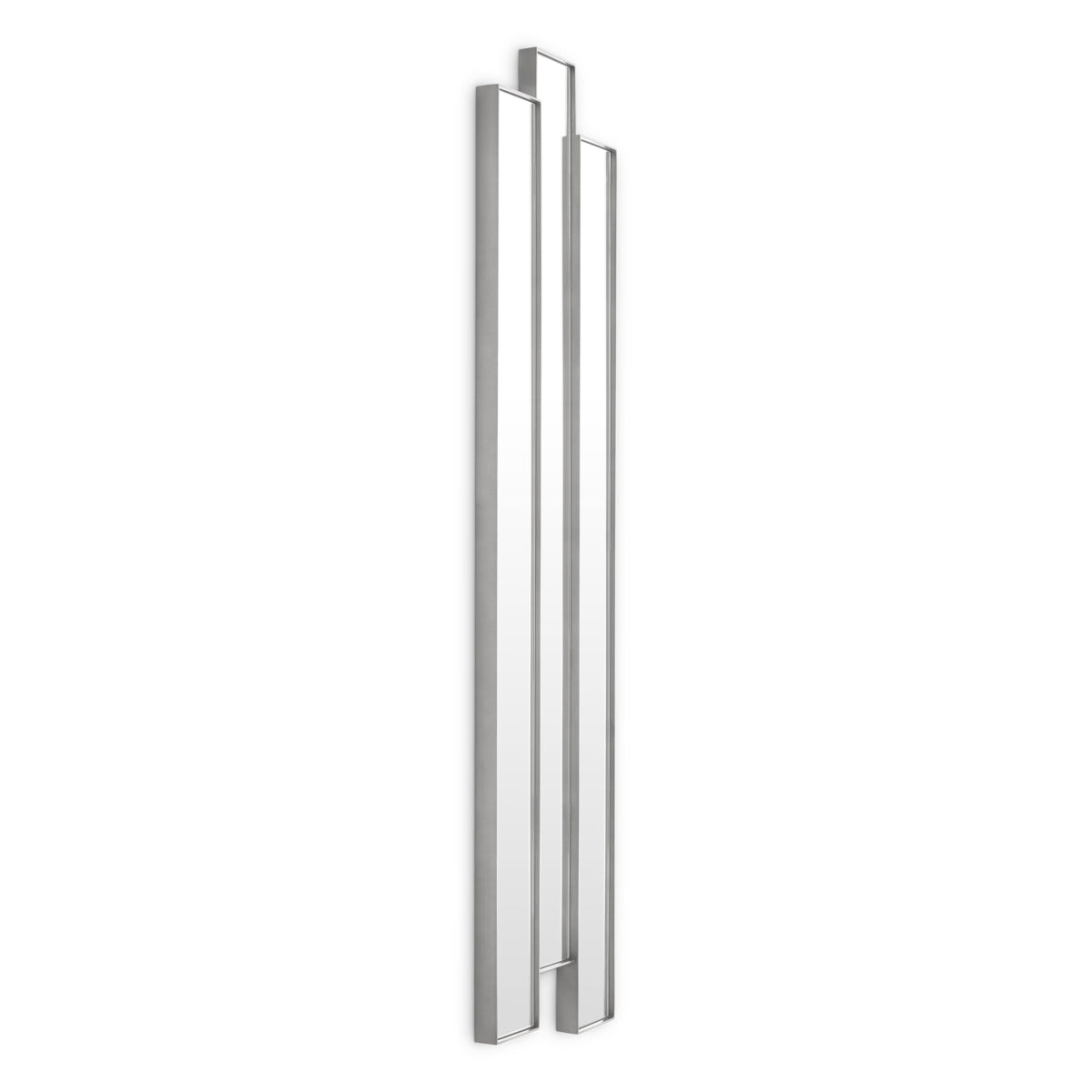 Mirror Novella brushed steel finish