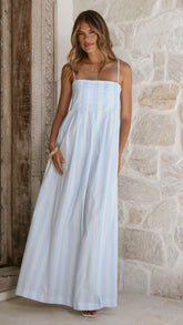 Pippa Maxi Dress - Blue Stripe