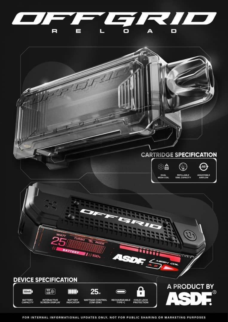 ASDF OFFGRID Reload Starter Kit Unplug VAPETAPE