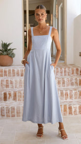 Zina Maxi Dress - Blue