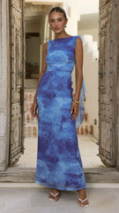 Siena Maxi Dress - Ocean Blue