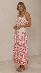 Michaela Maxi Dress - Pink Floral