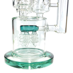 Phoenix Triple Barrel Screw Perc Bong 50cm Teal - The Bong Baron