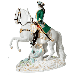 Skulptur Kaiserin Katharina II. auf Pferd, handbemalt, H 25 cm | Meissen Exklusiv - Kollektion 900380 - 73391 - Meissen Weimar