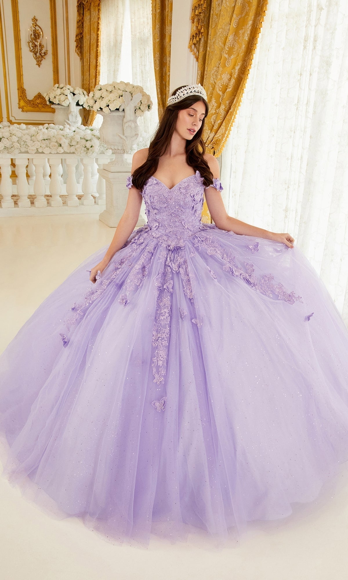 Long Ladivine 15709 Quinceanera Dress