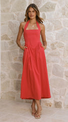 Caden Maxi Dress - Red