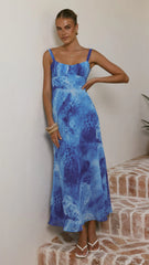 Margo Midi Dress - Ocean Blue