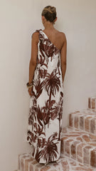Karolina One Shoulder Maxi Dress - Ipanema Print