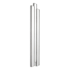 Mirror Novella brushed steel finish