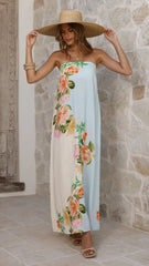 Ellea Maxi Dress - Botanical Bliss Blue