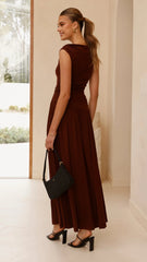 Fallon Maxi Dress - Brown