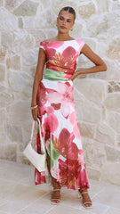 Amity Maxi Dress - Pink/Green Floral
