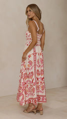Michaela Maxi Dress - Pink Floral