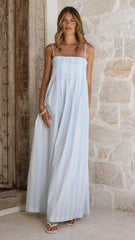 Pippa Maxi Dress - Blue Stripe