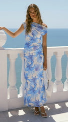 Racquel Maxi Dress - Ocean Bloom