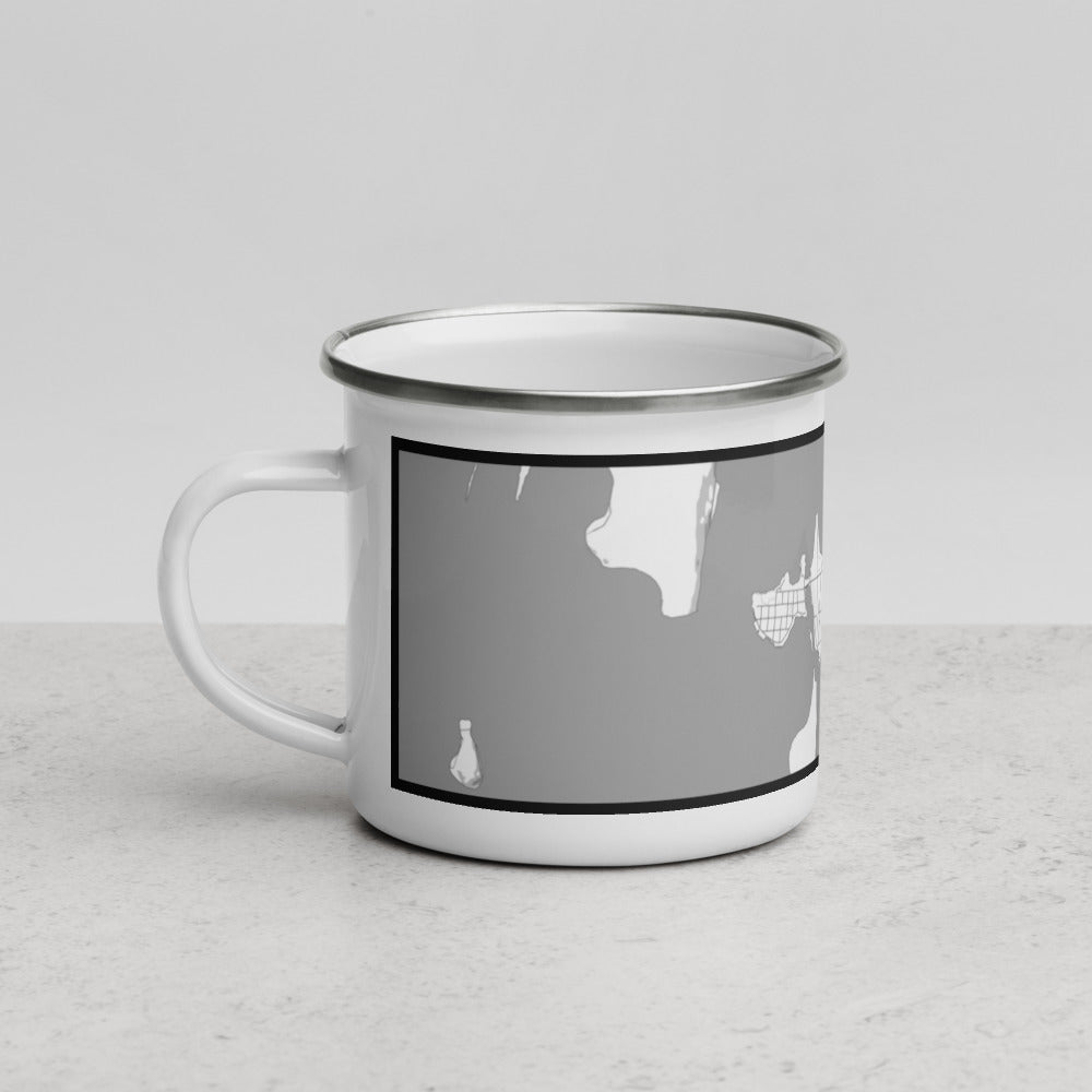 Left View Custom Craig Alaska Map Enamel Mug in Classic