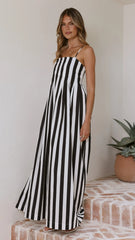 Pippa Maxi Dress - Black Stripe