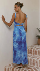 Margo Midi Dress - Ocean Blue