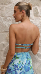 Mariposa Maxi Dress - Blue Floral