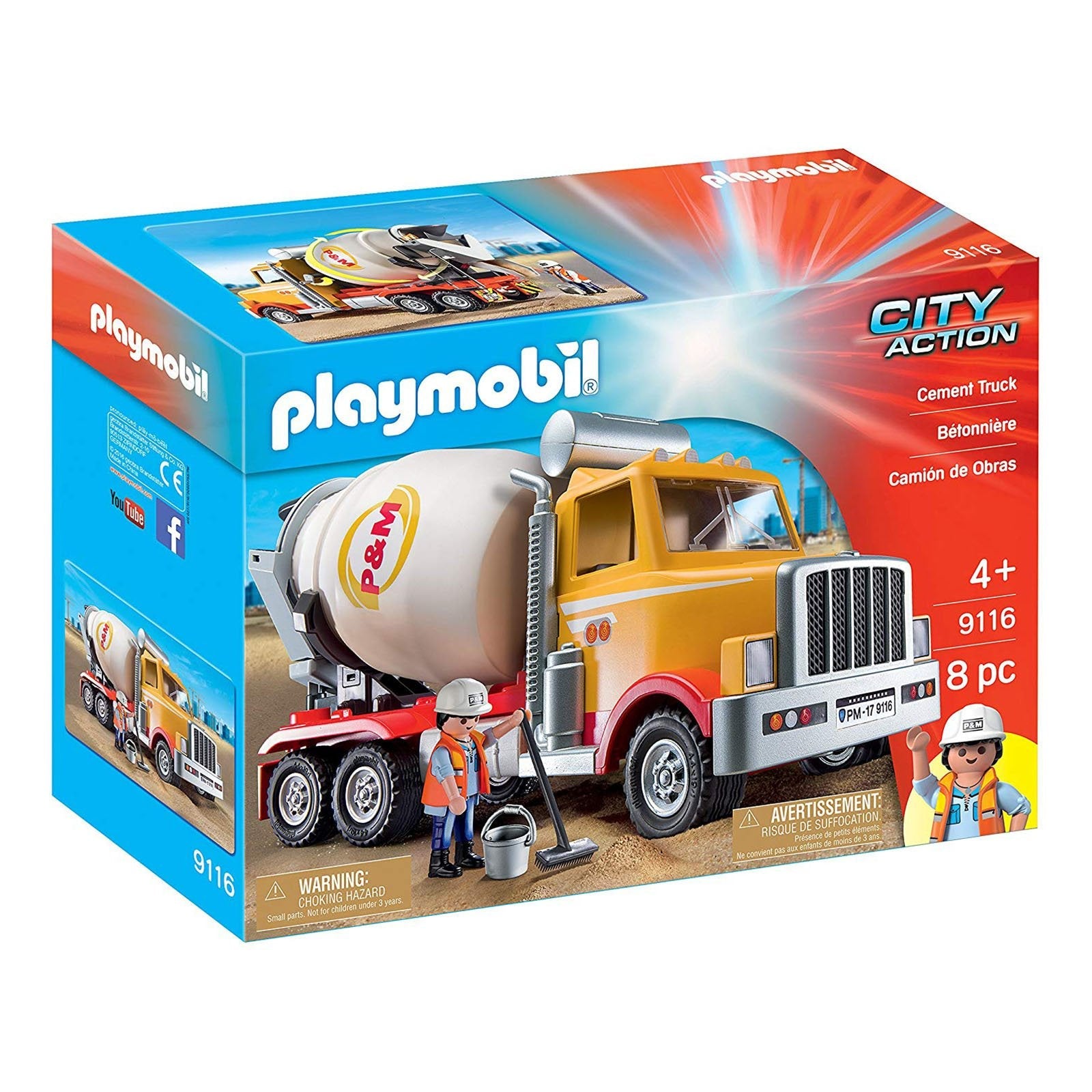 Playmobil City Action Cement Truck Building Set 9116 - Radar Toys
